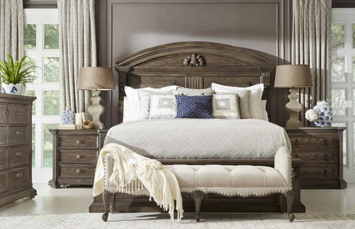 ART Furniture - Vintage Salvage Queen Lanza Upholstered Tufted Bed -  231145-2812 - GreatFurnitureDeal