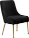 Meridian Furniture - Owen Velvet Dining Chair Set of 2 in Black - 744Black - GreatFurnitureDeal