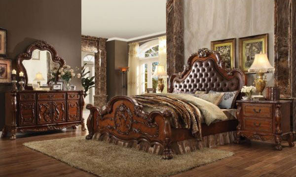 Acme Furniture - Dresden Wood California King Bed in Cherry Oak - 23134CK - GreatFurnitureDeal
