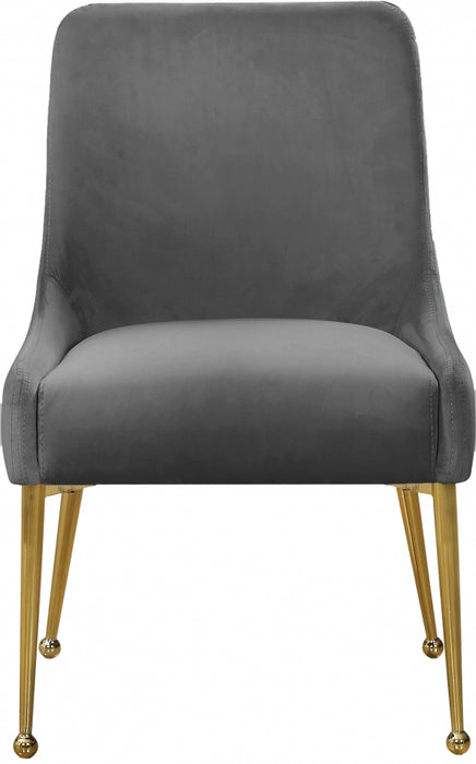 Meridian Furniture - Owen Velvet Dining Chair Set of 2 in Grey - 744Grey