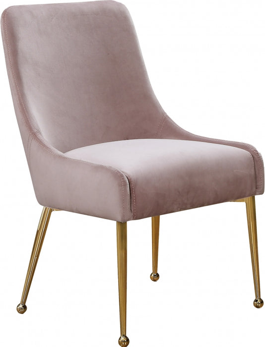 Meridian Furniture - Owen Velvet Dining Chair Set of 2 in Pink - 744Pink - GreatFurnitureDeal