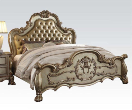 Acme Furniture - Dresden Wood Eastern King Bed in Gold Patina - 23157EK