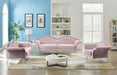 Meridian Furniture - Lips Velvet Sofa in Pink - 607Pink-S - GreatFurnitureDeal