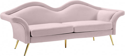 Meridian Furniture - Lips Velvet Sofa in Pink - 607Pink-S - GreatFurnitureDeal