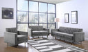 Meridian Furniture - Lola Velvet Loveseat in Grey - 619Grey-L - GreatFurnitureDeal