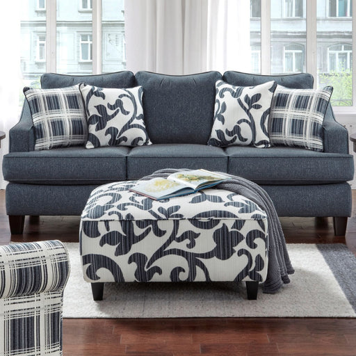 Southern Home Furnishings - Sofa in Truth or Dare Navy Fabric - 2330 Truth or Dare Navy - GreatFurnitureDeal