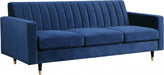 Meridian Furniture - Lola Velvet Sofa in Navy - 619Navy-S - GreatFurnitureDeal