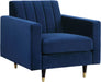 Meridian Furniture - Lola 3 Piece Living Room Set in Navy - 619Navy-S-3SET - GreatFurnitureDeal