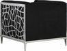 Meridian Furniture - Opal 3 Piece Living Room Set in Black -  672Black-S-3SET - GreatFurnitureDeal