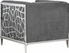 Meridian Furniture - Opal 3 Piece Living Room Set in Grey -  672Grey-S-3SET - GreatFurnitureDeal