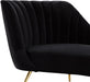 Meridian Furniture - Margo Velvet Chaise Lounge in Black - 622Black-Chaise - GreatFurnitureDeal