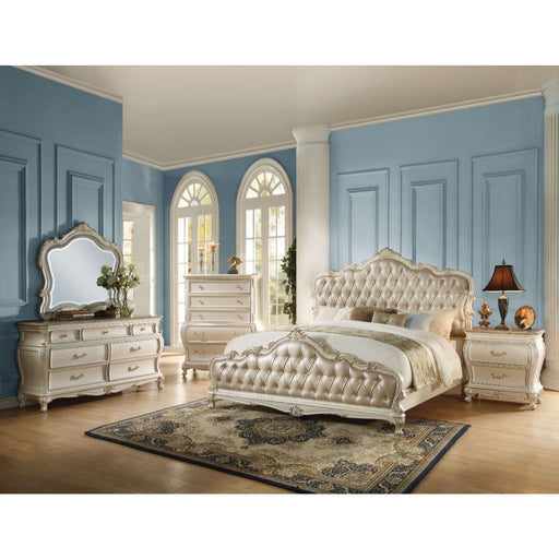 Acme Furniture - Chantelle 5 Piece California King Bedroom Set in Pearl White - 23534CK-5SET - GreatFurnitureDeal