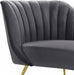 Meridian Furniture - Margo Velvet Chaise Lounge in Grey - 622Grey-Chaise - GreatFurnitureDeal