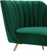 Meridian Furniture - Margo Velvet Chaise Lounge in Green - 622Green-Chaise - GreatFurnitureDeal