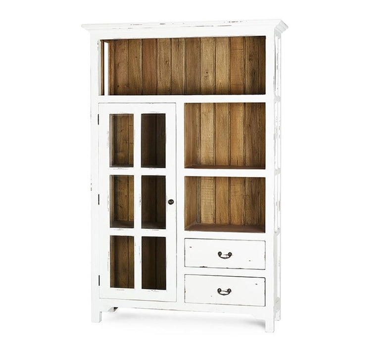 Bramble - Aries Kitchen Single Door Cupboard in White Harvest/Driftwood - BR-23646WHD-DRW