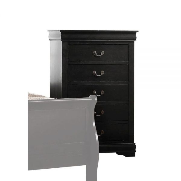Acme Furniture - Louis Philippe Black 6 Piece Twin Bedroom Set - 23740T-6SET