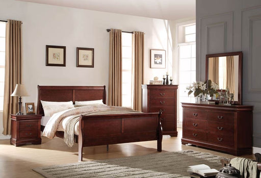 Acme Furniture - Louis Philippe Cherry 4 Piece Eastern King Bedroom Set - 23747EK-4SET