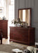Acme Furniture - Louis Philippe Cherry Dresser with Mirror - 23754-55