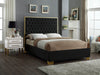 Meridian Furniture - Lana Velvet King Bed in Black - LanaBlack-K - GreatFurnitureDeal