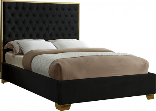Meridian Furniture - Lana Velvet King Bed in Black - LanaBlack-K - GreatFurnitureDeal