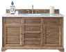 James Martin Furniture - Savannah 60" Driftwood Single Vanity with 3 CM Carrara Marble Top - 238-104-5311-3CAR