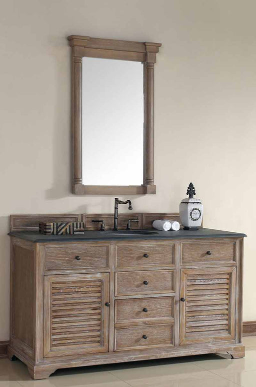 James Martin Furniture - Savannah 60" Single Vanity Cabinet, Driftwood - 238-104-5311 - GreatFurnitureDeal