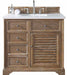James Martin Furniture - Savannah 36" Driftwood Single Vanity with 3 CM Carrara Marble Top - 238-104-5511-3CAR - GreatFurnitureDeal