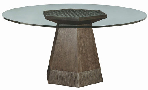 ART Furniture - Geode - 5 Piece Bluff Round Dining Table Set w- 54" Glass Top - 238224-230354-238207-2303 - GreatFurnitureDeal