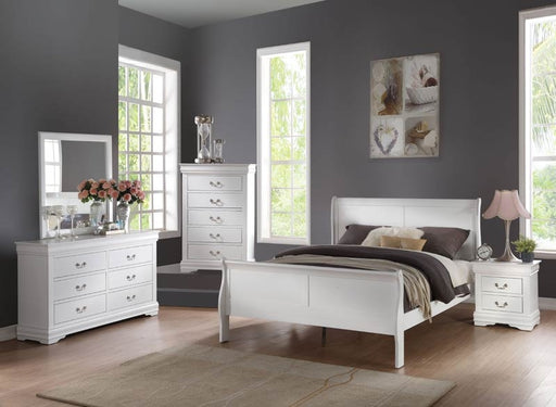 Acme Furniture - Louis Philippe White 4 Piece Eastern King Bedroom Set - 23827EK-4SET