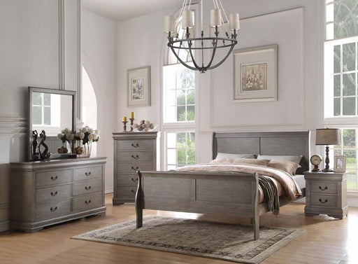 Acme Furniture - Louis Philippe Antique Gray 3 Piece Twin Bedroom Set - 23875T-3SET - GreatFurnitureDeal