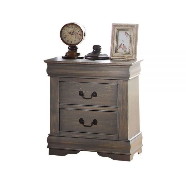 Acme Furniture - Louis Philippe Antique Gray 4 Piece Eastern King Bedroom Set - 23857EK-4SET