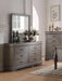 Acme Furniture - Louis Philippe Antique Gray Dresser with Mirror - 23864-65