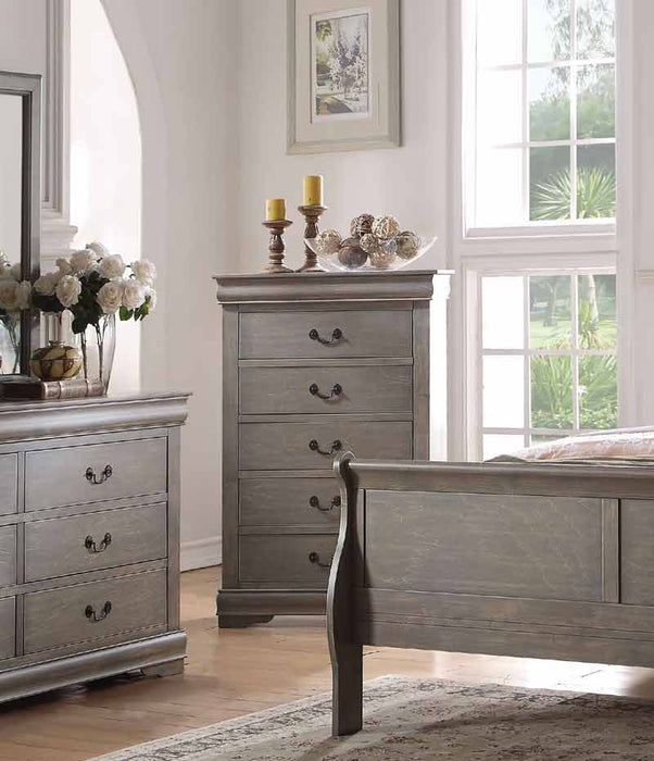 Acme Furniture - Louis Philippe Antique Gray Chest - 23866