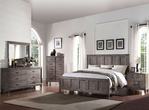 Acme Furniture - Bayonne Burnt Oak 3 Piece Eastern King Panel Bedroom Set - 23887EK-3SET - GreatFurnitureDeal