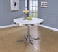 Coaster Furniture - Retro Chrome Round Retro Dining Table - 2388 - GreatFurnitureDeal