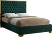 Meridian Furniture - Lana Velvet King Bed in Green - LanaGreen-K - GreatFurnitureDeal