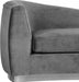 Meridian Furniture - Julian Velvet Chaise Lounge in Grey - 621Grey-Chaise - GreatFurnitureDeal