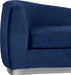 Meridian Furniture - Julian Velvet Chaise Lounge in Navy - 621Navy-Chaise - GreatFurnitureDeal