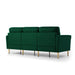 GFD Home - Sofa Sets for Living Room 3 Piece Mid Century Modern Sectional Couch Set, 2 Upholstered Loveseat Sofas and one 3-Seat Sofa (3, Green Velvet) - GreatFurnitureDeal