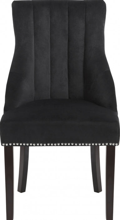 Meridian Furniture - Oxford Velvet Dining Chair in Black (Set of 2) - 721Black-C - GreatFurnitureDeal