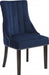 Meridian Furniture - Oxford Velvet Dining Chair in Navy (Set of 2) - 721Navy-C - GreatFurnitureDeal