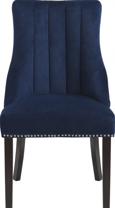 Meridian Furniture - Oxford Velvet Dining Chair in Navy (Set of 2) - 721Navy-C
