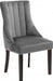Meridian Furniture - Oxford Velvet Dining Chair in Grey (Set of 2) - 721Grey-C - GreatFurnitureDeal