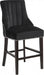 Meridian Furniture - Oxford Velvet Counter Stool in Black (Set of 2) - 722Black-C - GreatFurnitureDeal