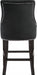 Meridian Furniture - Oxford Velvet Counter Stool in Black (Set of 2) - 722Black-C - GreatFurnitureDeal