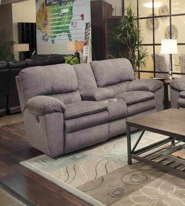 Reyes 2 Piece Reclining Sofa Set in Graphite - 2401-2409-Graphite - Loveseat