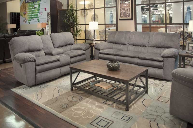 Reyes 3 Piece Power Reclining Living Room Set - 62401-62409-624007-Graphite - Room View