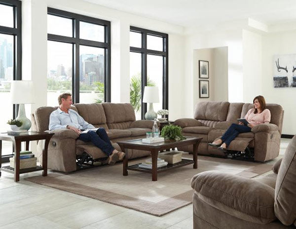 Reyes 3 Piece Power Reclining Living Room Set in Portabella - 62401-62409-624007-Portabella - Room View