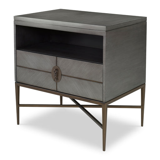 Ambella Home Collection - Longwood Nightstand in Warm Grey - 24110-230-001