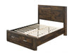 Acme Furniture - Elettra Queen Bed in Rustic Walnut - 24200Q - GreatFurnitureDeal